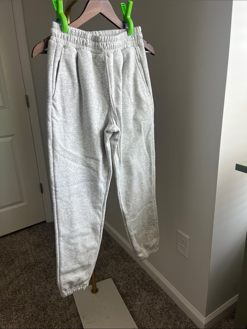 Fabletics Heather Gray Jogger Track Pants